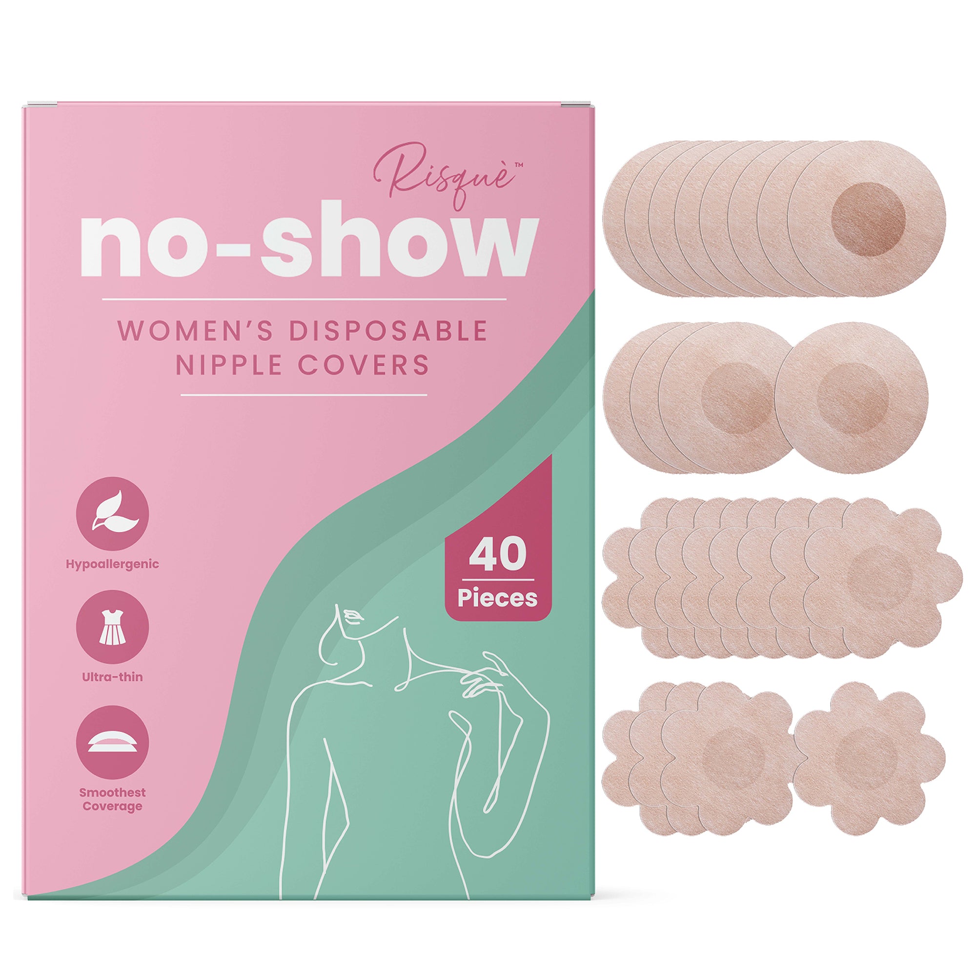 Disposable Women's Reusable Nipple Cover - Silicone Nipple Cover Bra Pad -  Adhesive Reusable Nipple Pads - Thin Silicone