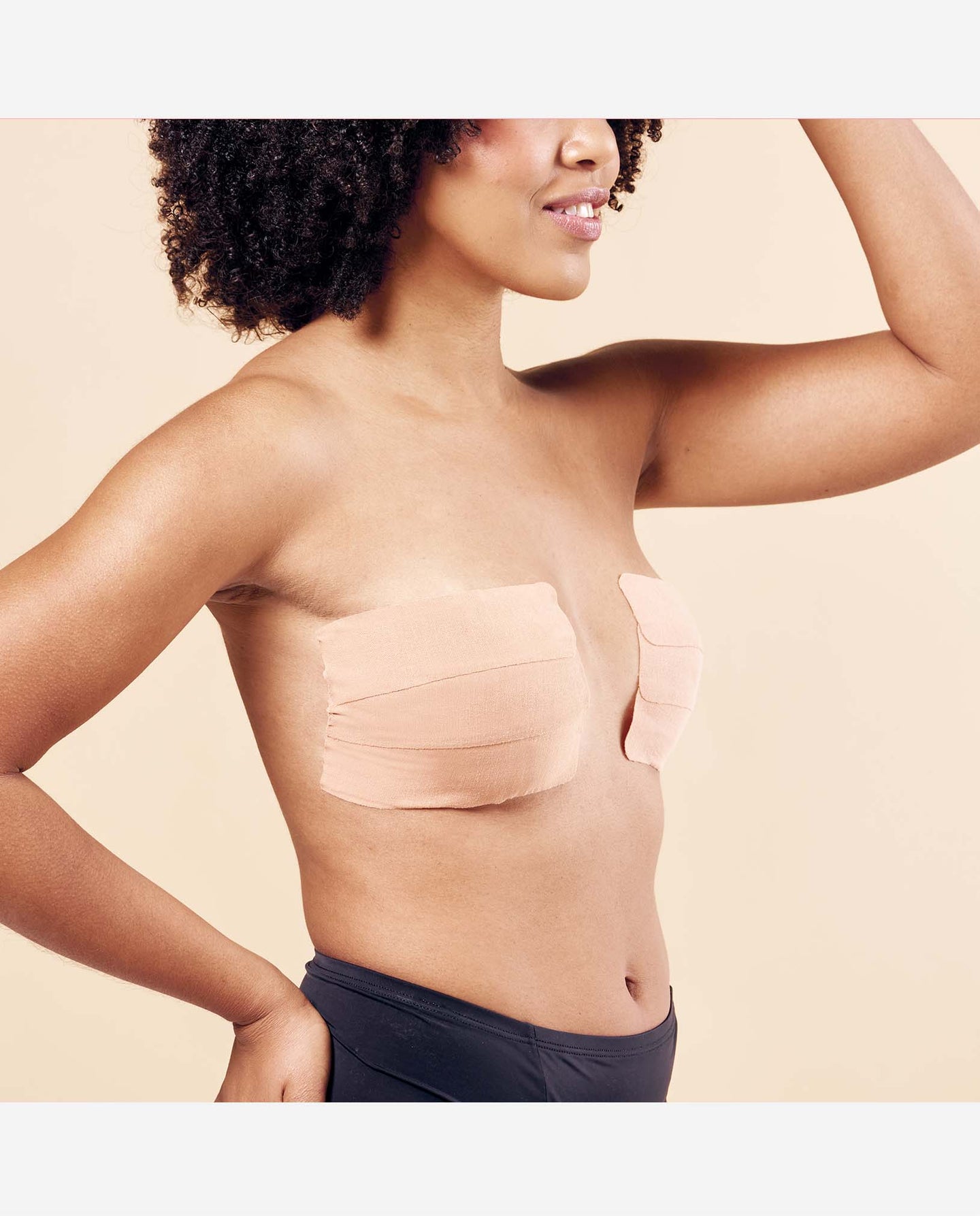 Risque XL Breast Lift Tape for Lift & Fashion - Bra Alternative of Breasts  (Black)